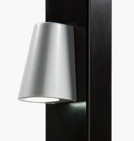 Заказать Элегантное LED-освещение Locinox (Бельгия) TRICONE для ворот, цвета zilver и 9005 (черный) в Москве